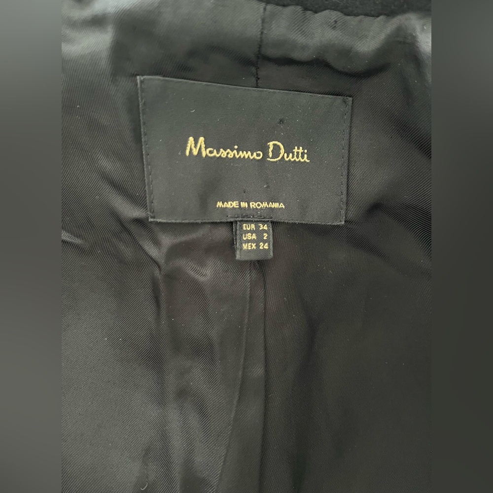 Massimo Dutti Black Lined Coat - Picture 5 of 6